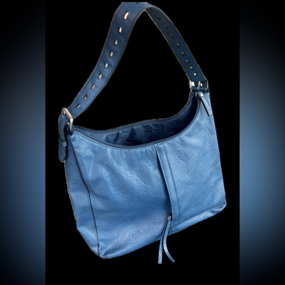 BUENO Blue faux Leather Hobo Bag